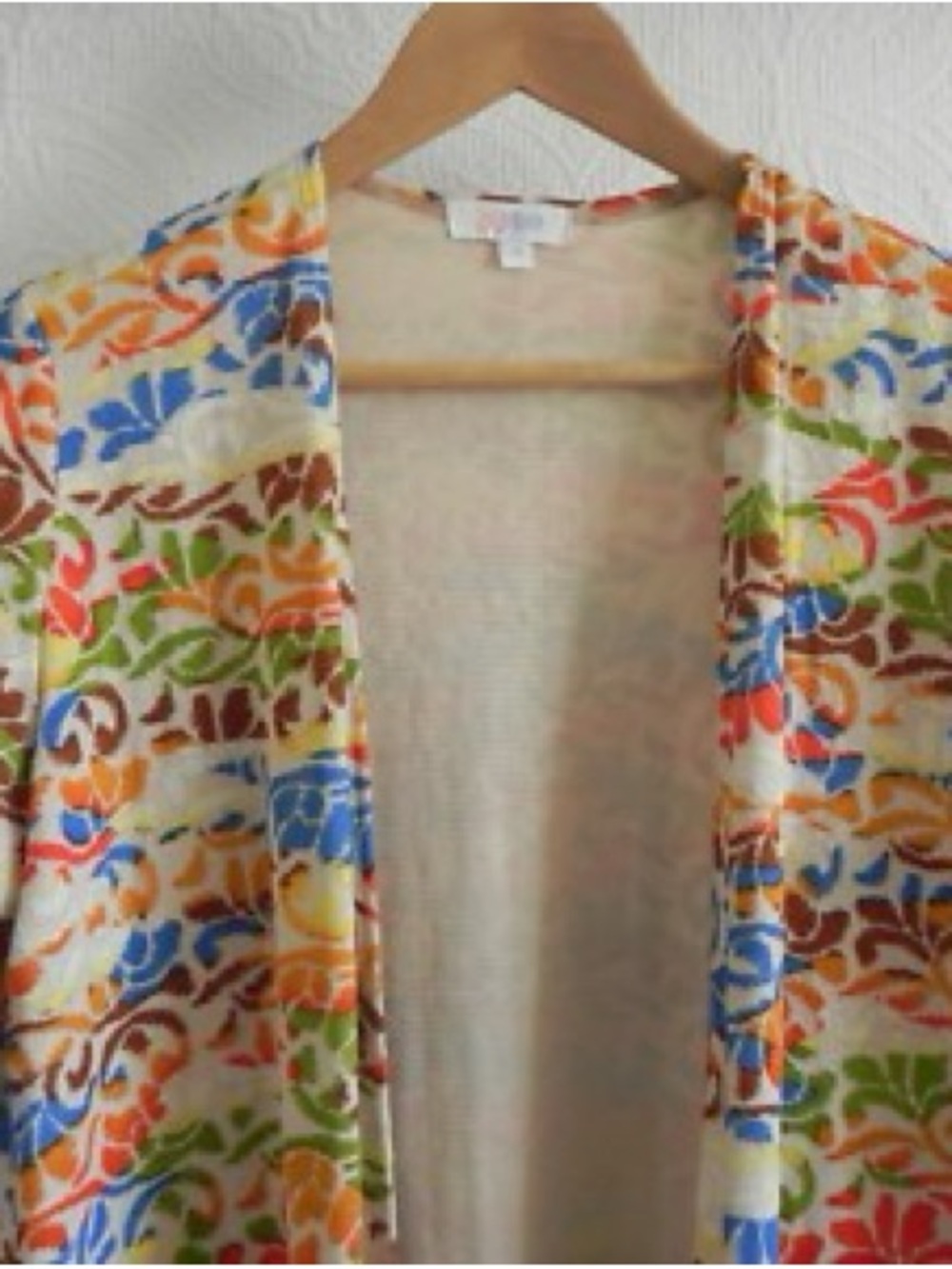 LuLaRoe Multicolor Open Front Cardigan Duster - Size M - Picture 3 of 6